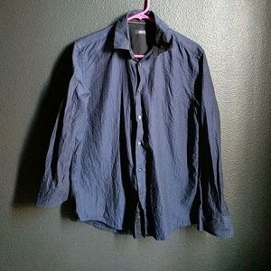 Blue button down